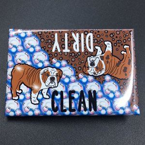 English Bulldog Dishwasher Magnet Dog Kitchen Sign